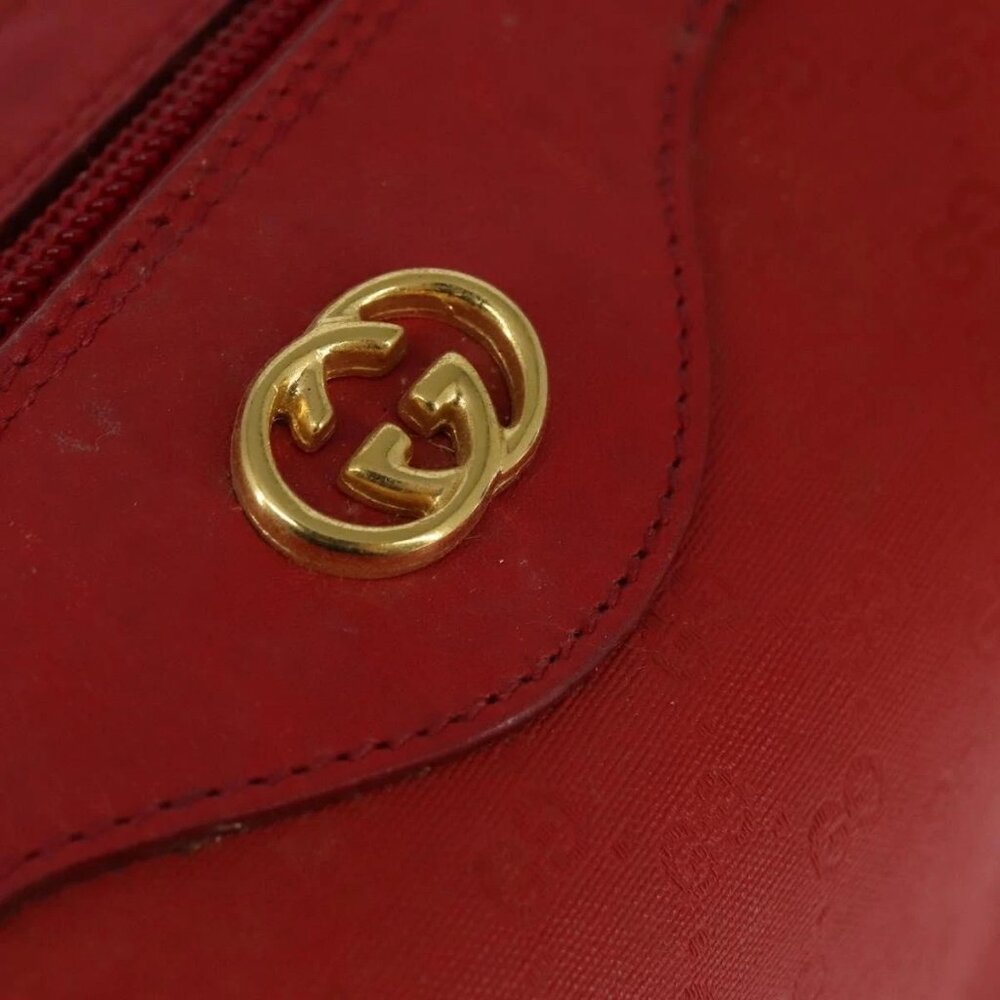GUCCI Micro GG Canvas Boston Bag Red Gold - Picture 12 of 16
